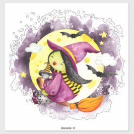 Cute Halloween Witch Sticker