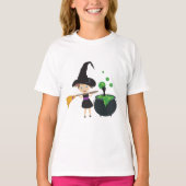 Cute Halloween Witch T-shirt (Voorkant)