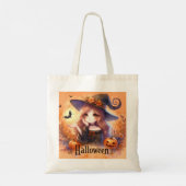 Cute Halloween Witch Tote Bag (Achterkant)