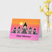 Cute Halloween Witches Kaart (Gele Bloem)