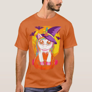 Cute Halloween Witchy Unicorn Halloween Spooky Zee T-shirt