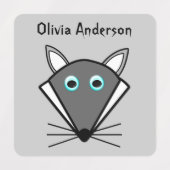 Cute Halloween Wolf Aangepaste Kinder kleding Labels (Design 2)