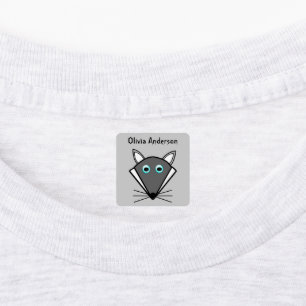 Cute Halloween Wolf Aangepaste Kinder kleding Labels