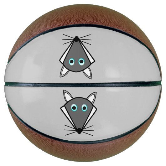 Cute Halloween Wolf Basketball Mini Basketbal (Voorkant)