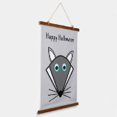 Cute Halloween Wolf Custom Hangend Wandkleed (Gebogen)