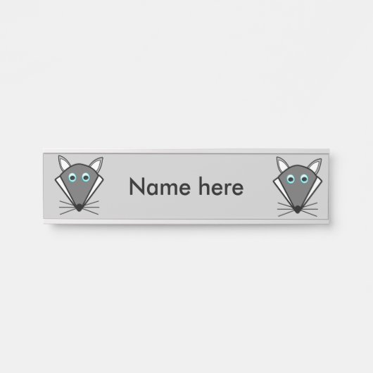 Cute Halloween Wolf Custom Hanging Sign Deurbordje (Voorkant)