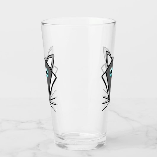 Cute Halloween Wolf Glas (Links)