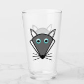 Cute Halloween Wolf Glas (Voorkant)