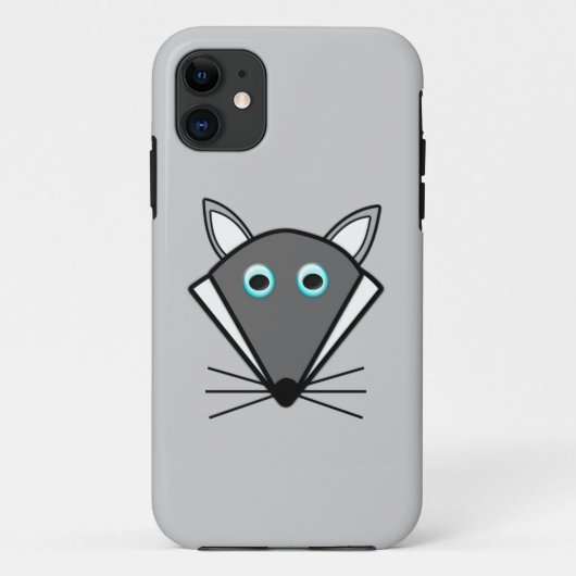 Cute Halloween Wolf i Phone Case (Achterkant)