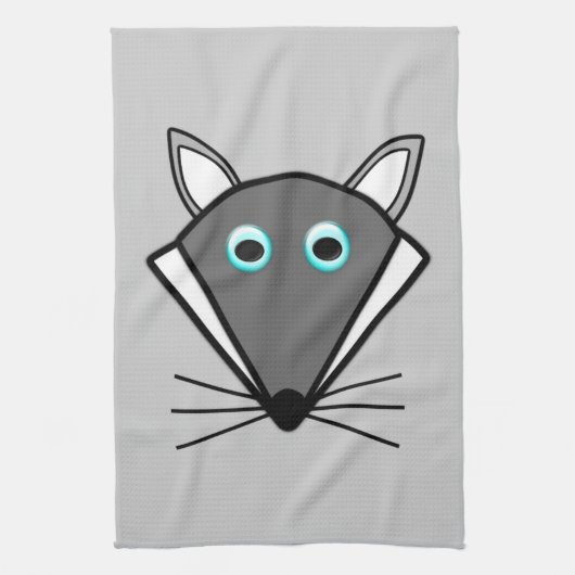 Cute Halloween Wolf Kitchen Towel Theedoek (Verticaal)