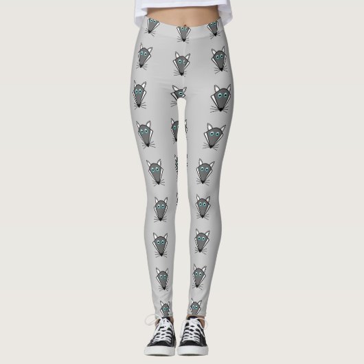 Cute Halloween Wolf Leggings (Voorkant)