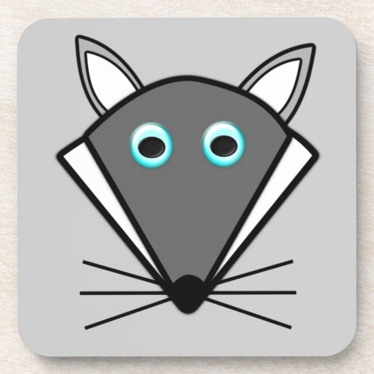 Cute Halloween Wolf Onderzetter (Voorkant)