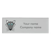 Cute Halloween Wolf Personalized Name Tag (Voorkant)