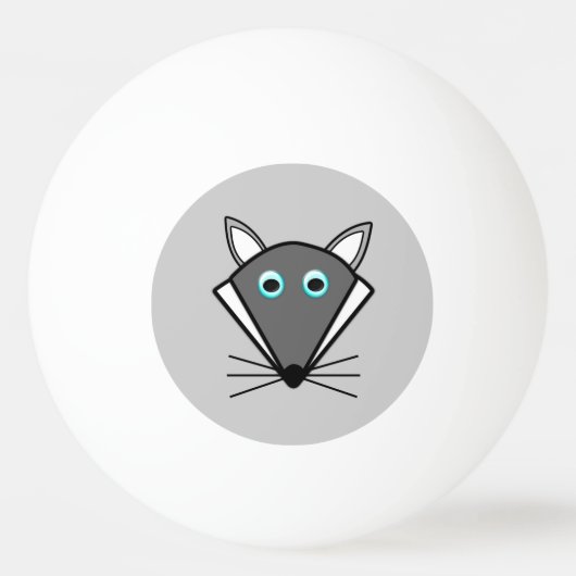 Cute Halloween Wolf Ping Pong Ball (Voorkant)