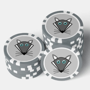 Cute Halloween Wolf Poker Chips