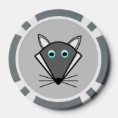 Cute Halloween Wolf Poker Chips (Achterkant)