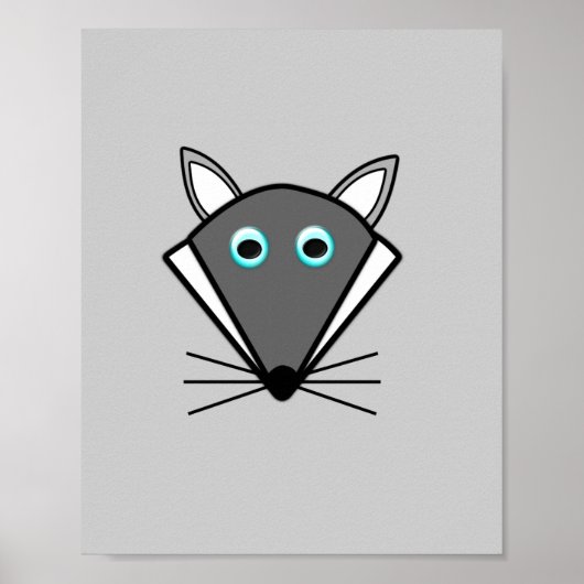Cute Halloween Wolf Poster (Voorkant)