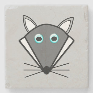 Cute Halloween Wolf Stone Onderzetter