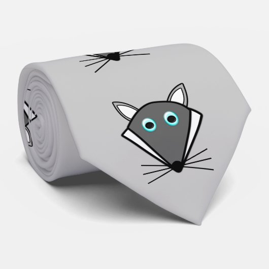 Cute Halloween Wolf Stropdas (Opgerold)