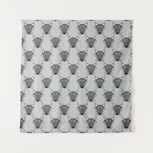 Cute Halloween Wolf Tapestry Wandkleed (Voorkant (horizontaal))