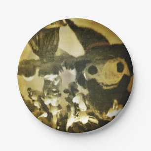 Cute Halloween-y Witch Voodoo Doll Borden Papieren Bordje