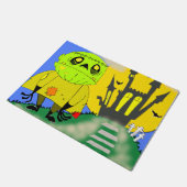 Cute Halloween Zombie en Castle Deurmat (Schuin)