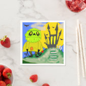 Cute Halloween Zombie en Castle Servetten (Insitu)