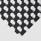 Cute Halloween zwarte en witte spoken Tissuepapier (Detail)