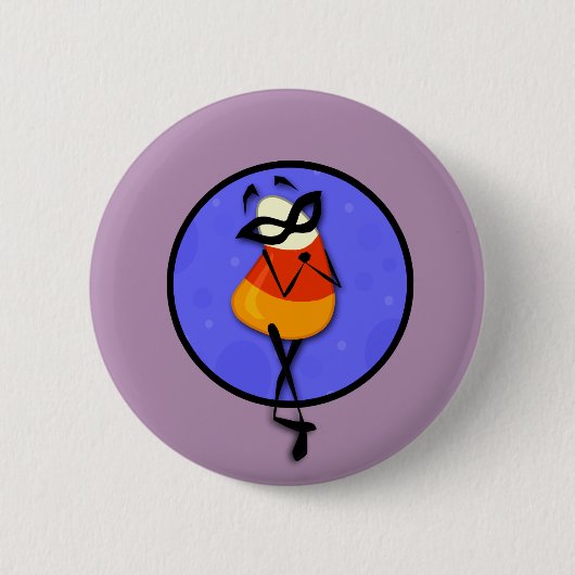 CUTE HALLOWEENCARTOON CANDY CORN GIRL ROUND BUTTON (Voorkant)