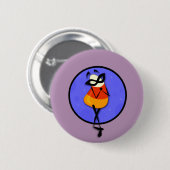 CUTE HALLOWEENCARTOON CANDY CORN GIRL ROUND BUTTON (Voorkant /achterkant)