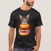 Cute Hamburger Cat Catburger BurgerCat Idea T-shirt (Voorkant)