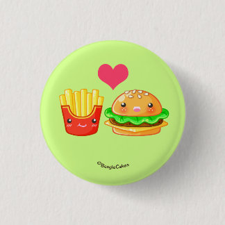 Cute Hamburger & Fries Pinback Button