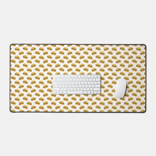 Cute Hamburger Pattern Bureaumat (Keyboard & Muis)