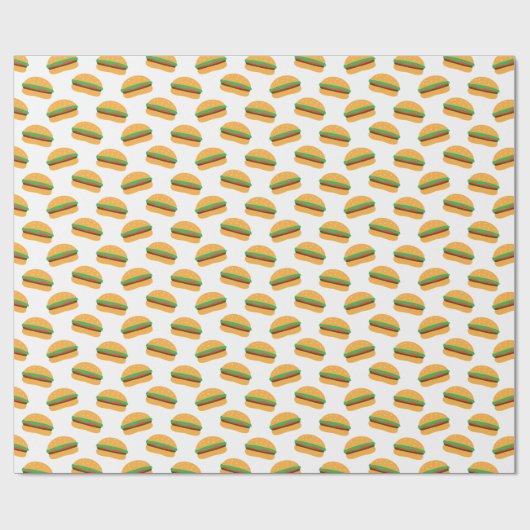 Cute Hamburger Pattern Cadeaupapier (Vlak)