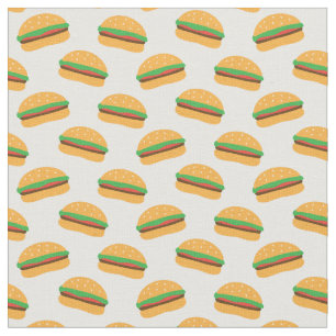 Cute Hamburger Pattern Stof