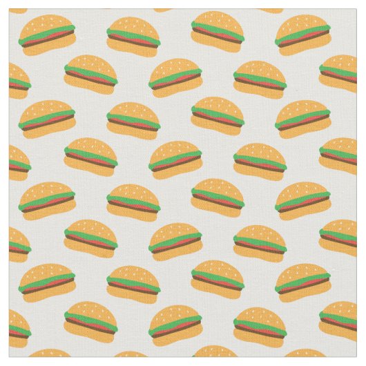 Cute Hamburger Pattern Stof (Close Up)