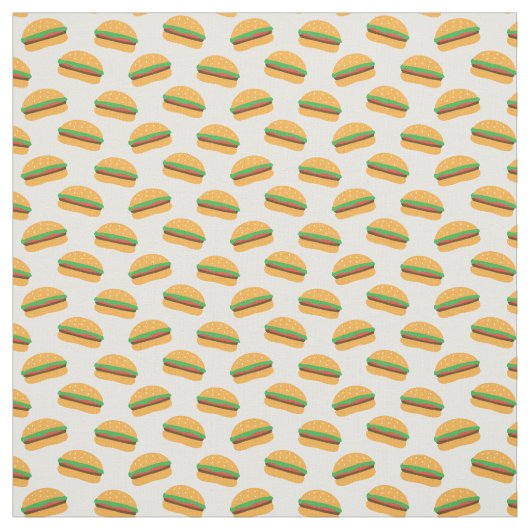 Cute Hamburger Pattern Stof (Swatch)