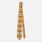 Cute Hamburger Sandwich Bun Stropdas (Voorkant)