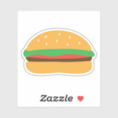 Cute Hamburger Sticker (Vel)