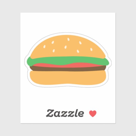 Cute Hamburger Sticker (Vel)