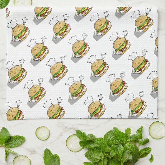 Cute Hamburger Theedoek (Gevouwen)