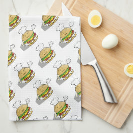 Cute Hamburger Theedoek