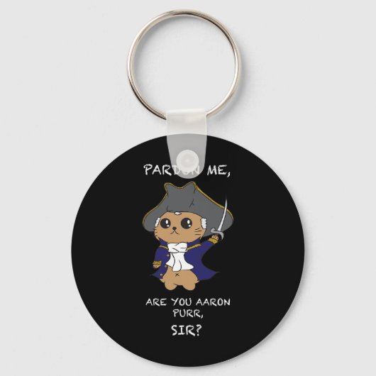 Cute Hamilton Cat Sleutelhanger (Voorkant)