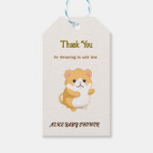 Cute Hamster Baby Shower  Cadeaulabel (Voorkant)