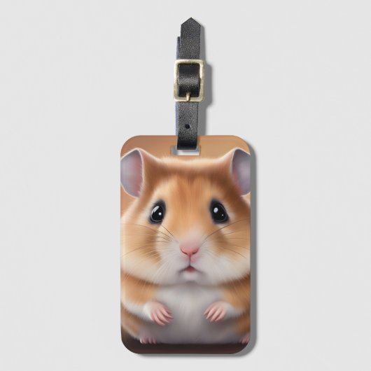 Cute Hamster Bagagelabel (Voorkant (verticaal))
