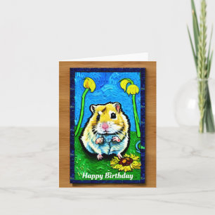 Cute Hamster Birthday Kaart
