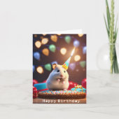 Cute Hamster Birthday Kaart (Voorkant)