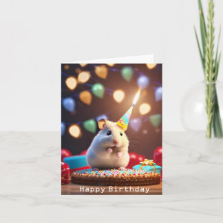 Cute Hamster Birthday Kaart