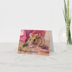 Cute Hamster Birthday Kaart