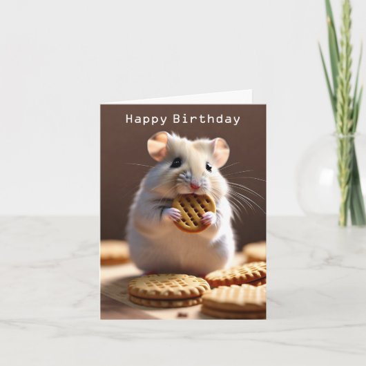 Cute Hamster Birthday Kaart (Voorkant)